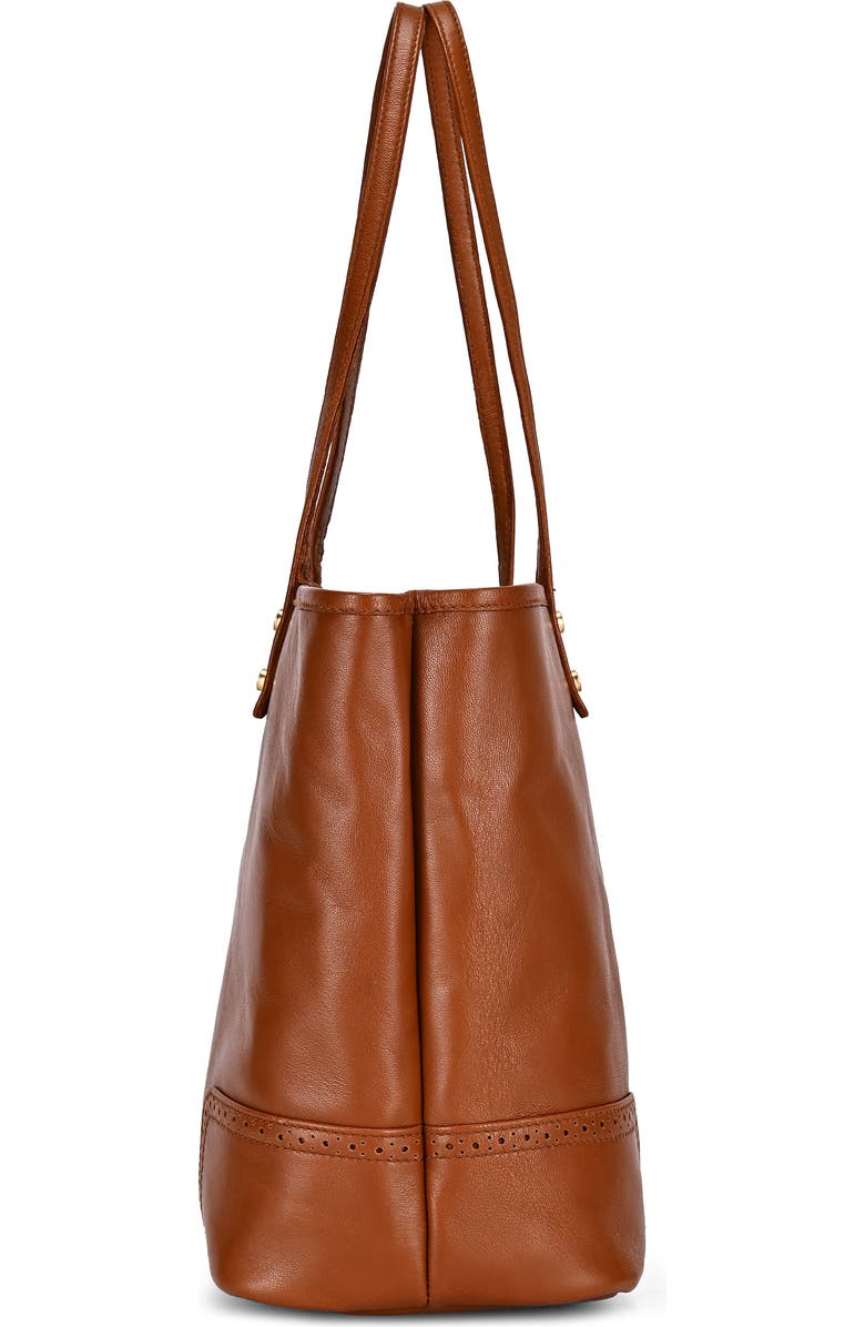 OLD TREND Camellia Medium Reversible Leather Tote, Alternate, color, Cognac