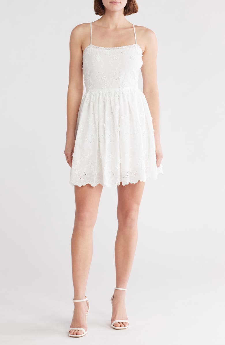 Lush 3D Eyelet Minidress, Main, color,