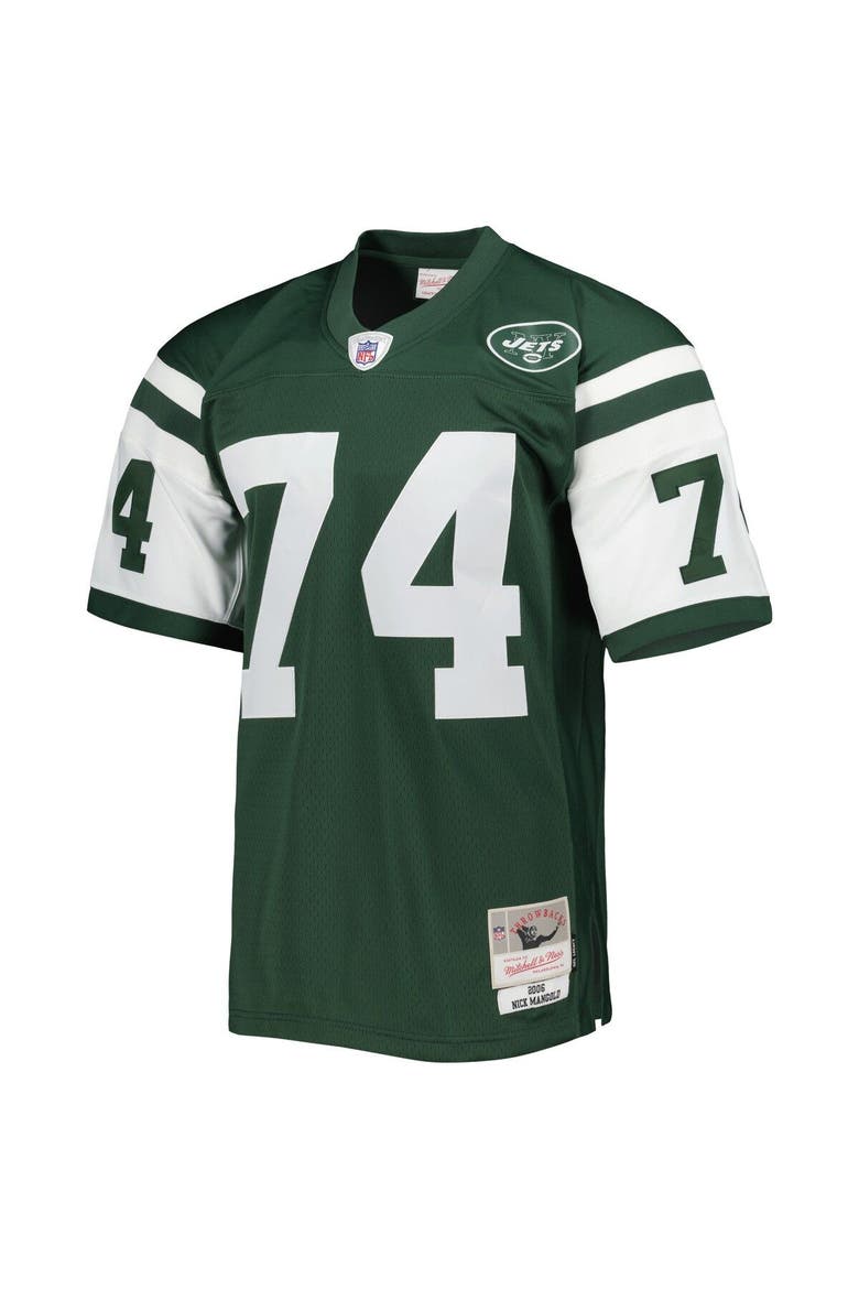 Men's Mitchell & Ness Nick Mangold Green New York Jets Legacy Replica Jersey, Alternate, color, Green