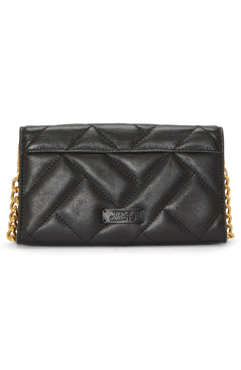 Vince Camuto Kisho Quilted Leather Wallet on a Chain, Alternate, color,