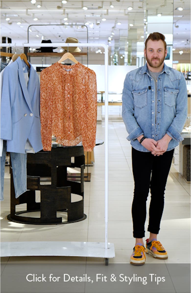 Ashlynn Floral Pintuck Silk Top, sales video thumbnail