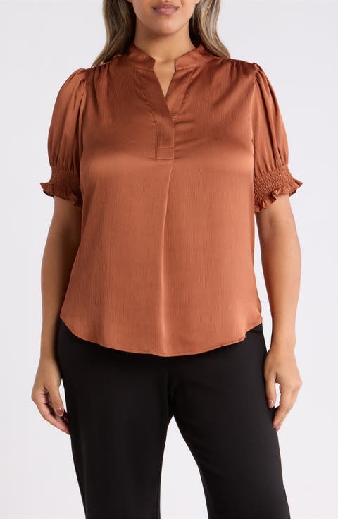 Crinkled Satin Top