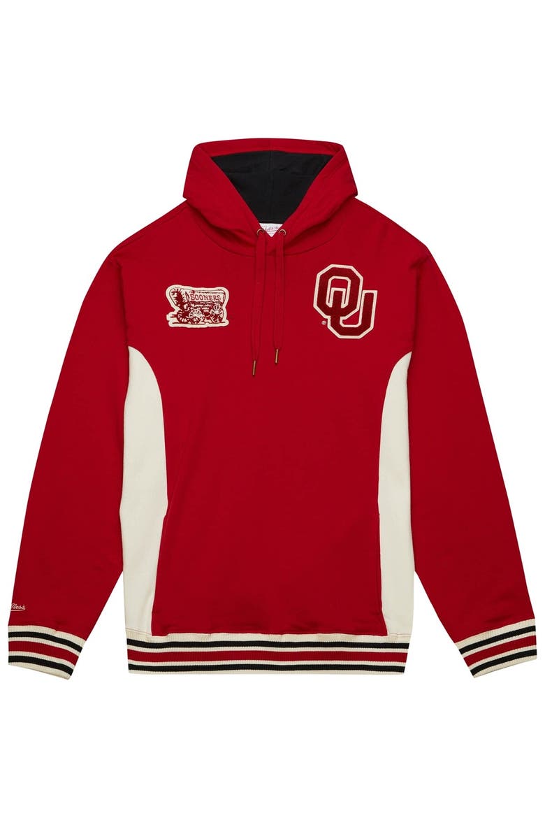 Men's Mitchell & Ness Crimson Oklahoma Sooners Team Legacy French Terry Pullover Hoodie, Alternate, color, Crimson