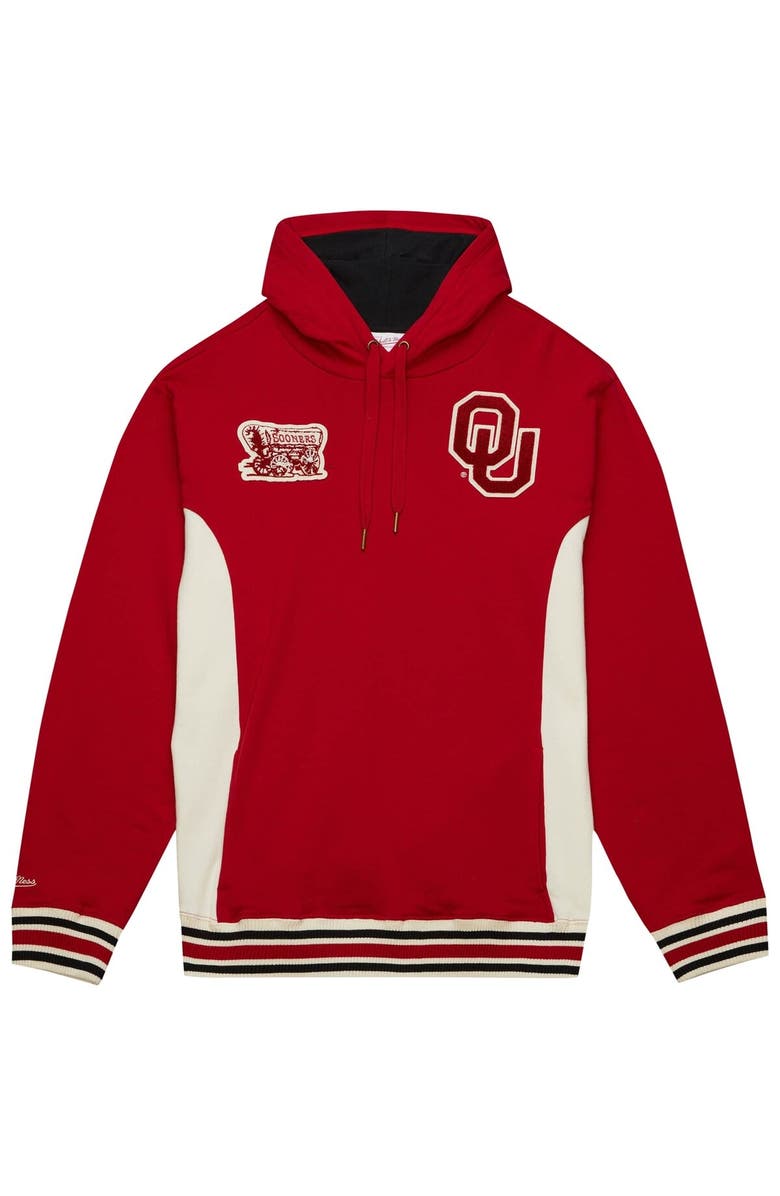 Mitchell & Ness Men's Mitchell & Ness Crimson Oklahoma Sooners Team Legacy French Terry Pullover Hoodie, Alternate, color, Crimson