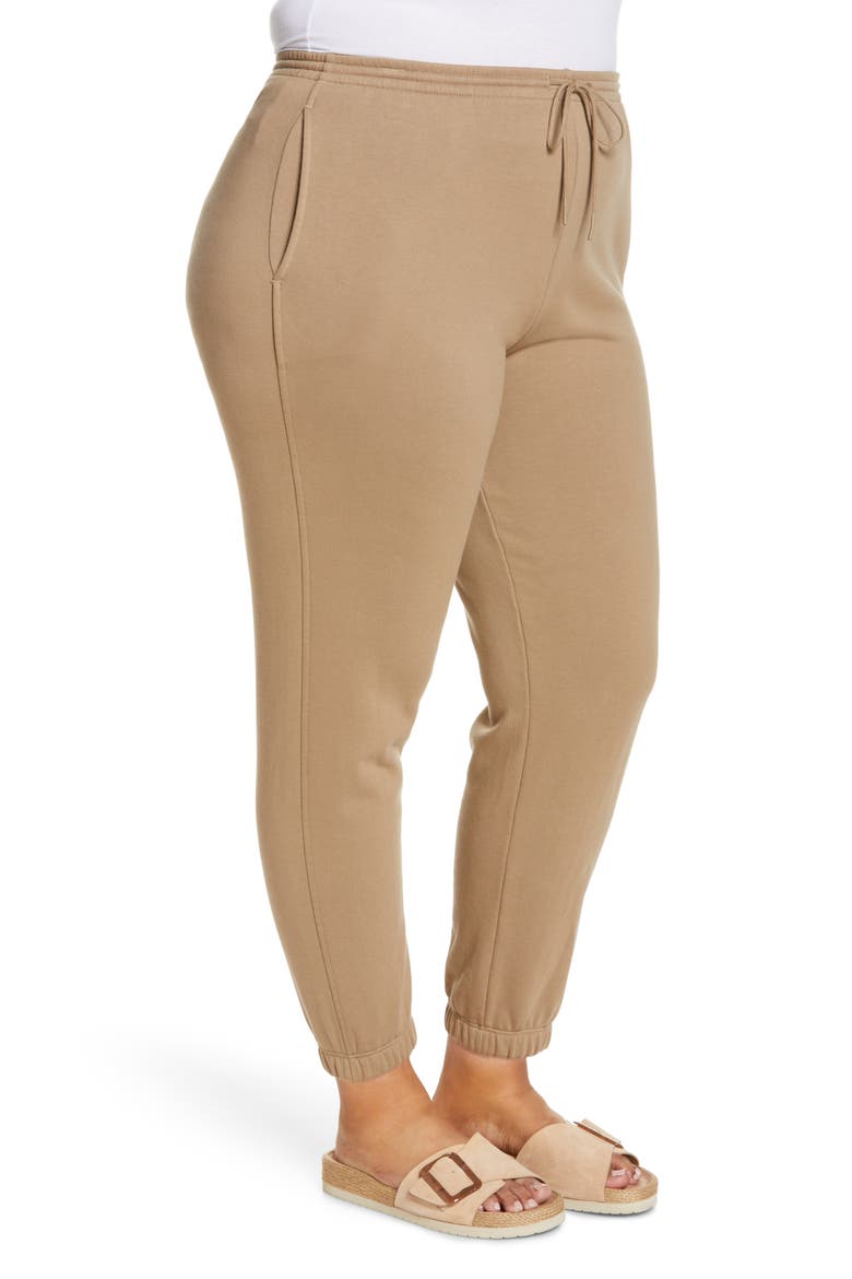 Slim Fit Cotton Joggers, Alternate, color, DARK WHEAT