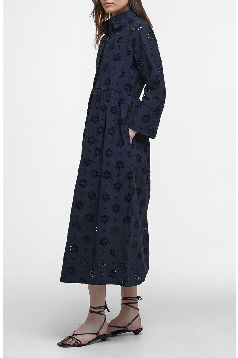 Melissa Long Sleeve Shirtdress, Alternate, color, NAVY