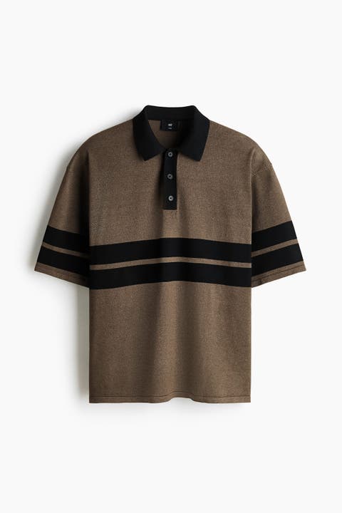 Loose Fit Knitted Polo Shirt
