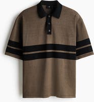 H&M Loose Fit Knitted Polo Shirt