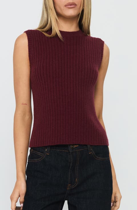 Jessabell Rib Sleeveless Sweater
