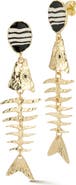 SPHERA MILANO Hammered Fish Drop Earrings