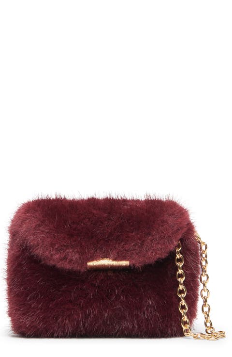 Brindi Faux Fur Wallet on a Strap