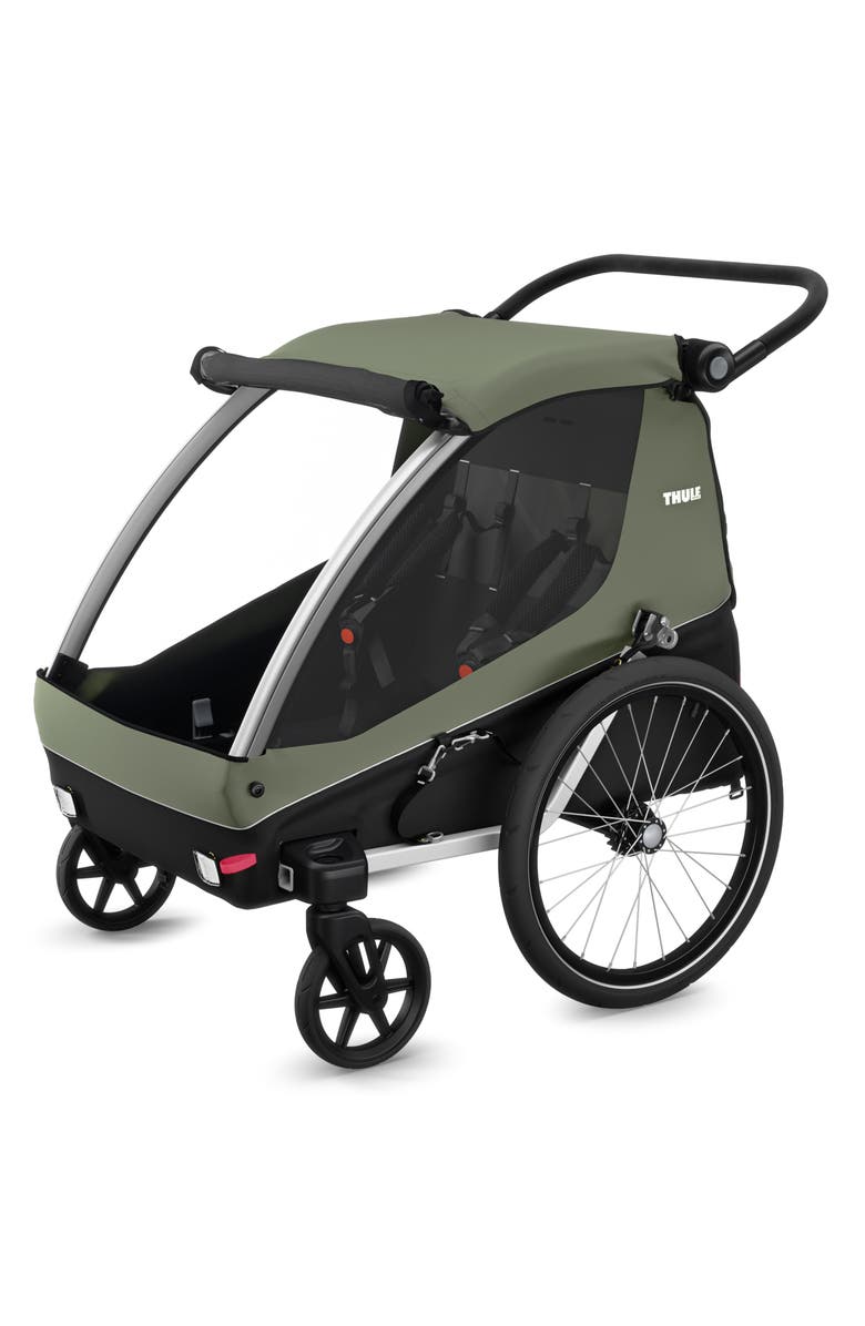 Thule Courier Kids, Dog, Cargo Bike Trailer, Alternate, color, Vintage Green/ Darkest Green