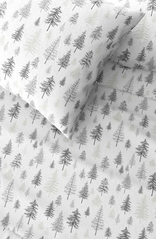 Woven & Weft Holiday Print Turkish Cotton Sheet Set In White