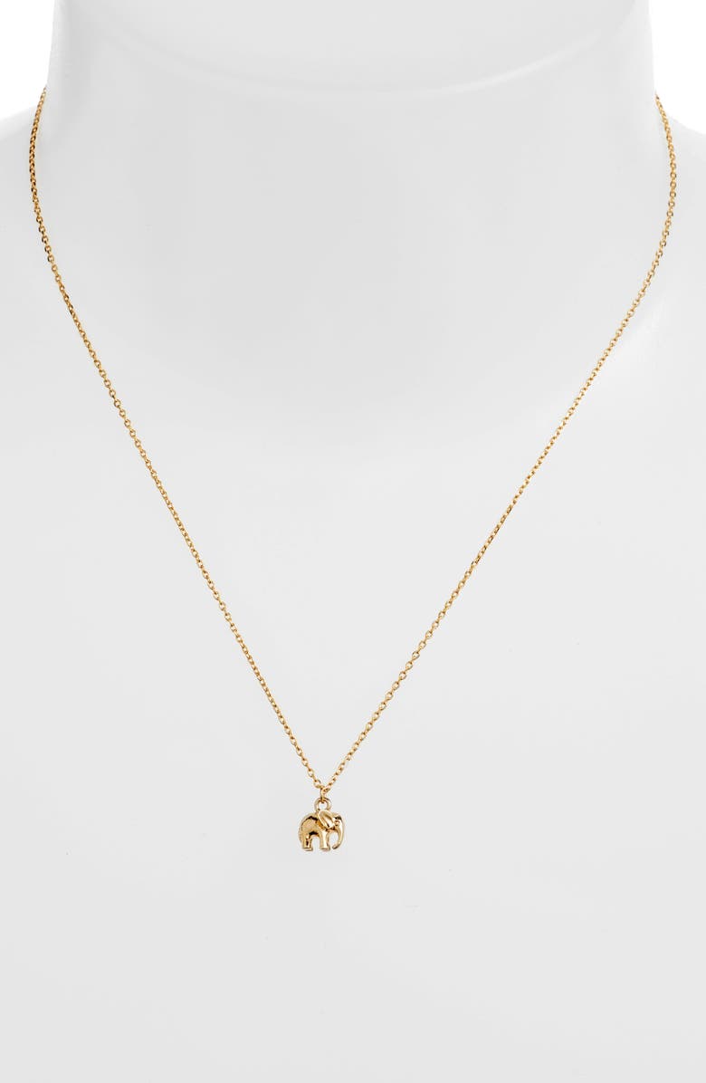Estella Bartlett Live as You Dream Elephant Necklace, Alternate, color, 