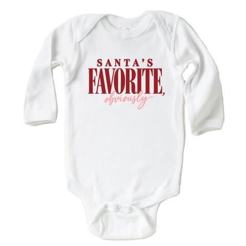 Santa's Favorite, Obviously Long Sleeve Bodysuit Baby