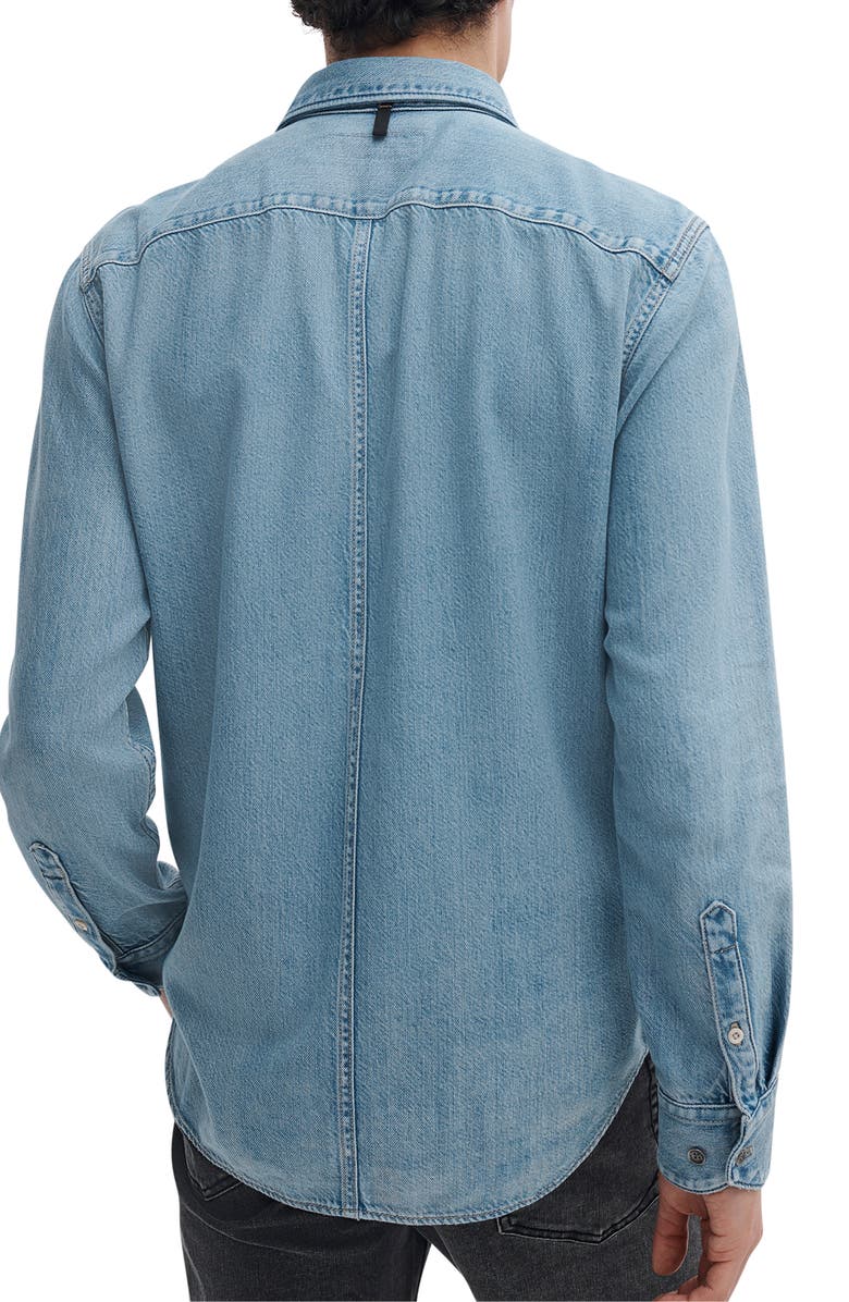 rag & bone Tomlin Trim Fit Denim Button-Up Shirt, Alternate, color, 