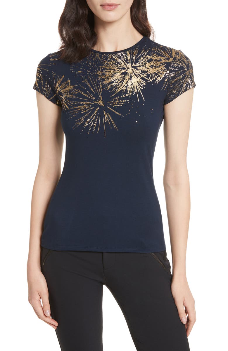 Ted Baker London Amranth Stardust Fitted Tee, Main, color, 