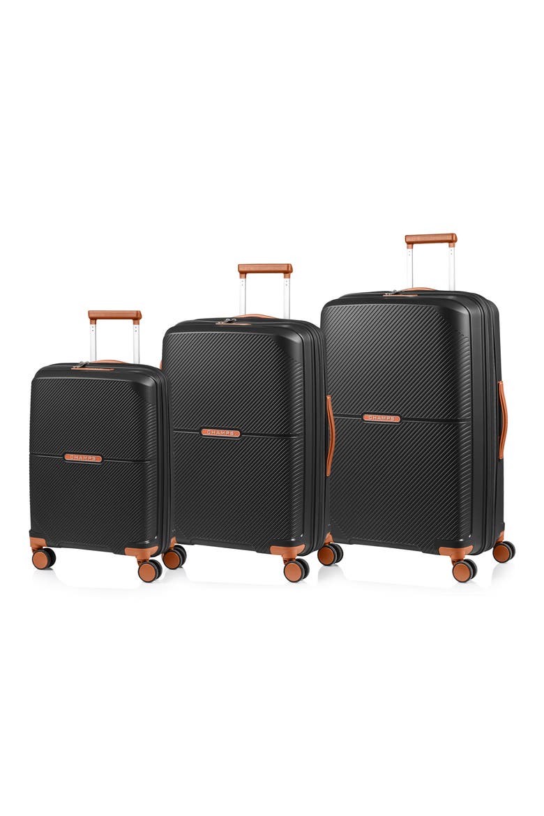 Aura 3-Piece Hardside Luggage Set, Main, color, BLACK