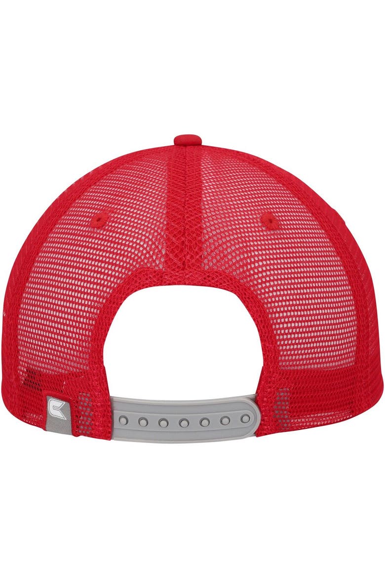 Men's Colosseum Gray/Red Houston Cougars Love Fern Trucker Snapback Hat, Alternate, color, Gray