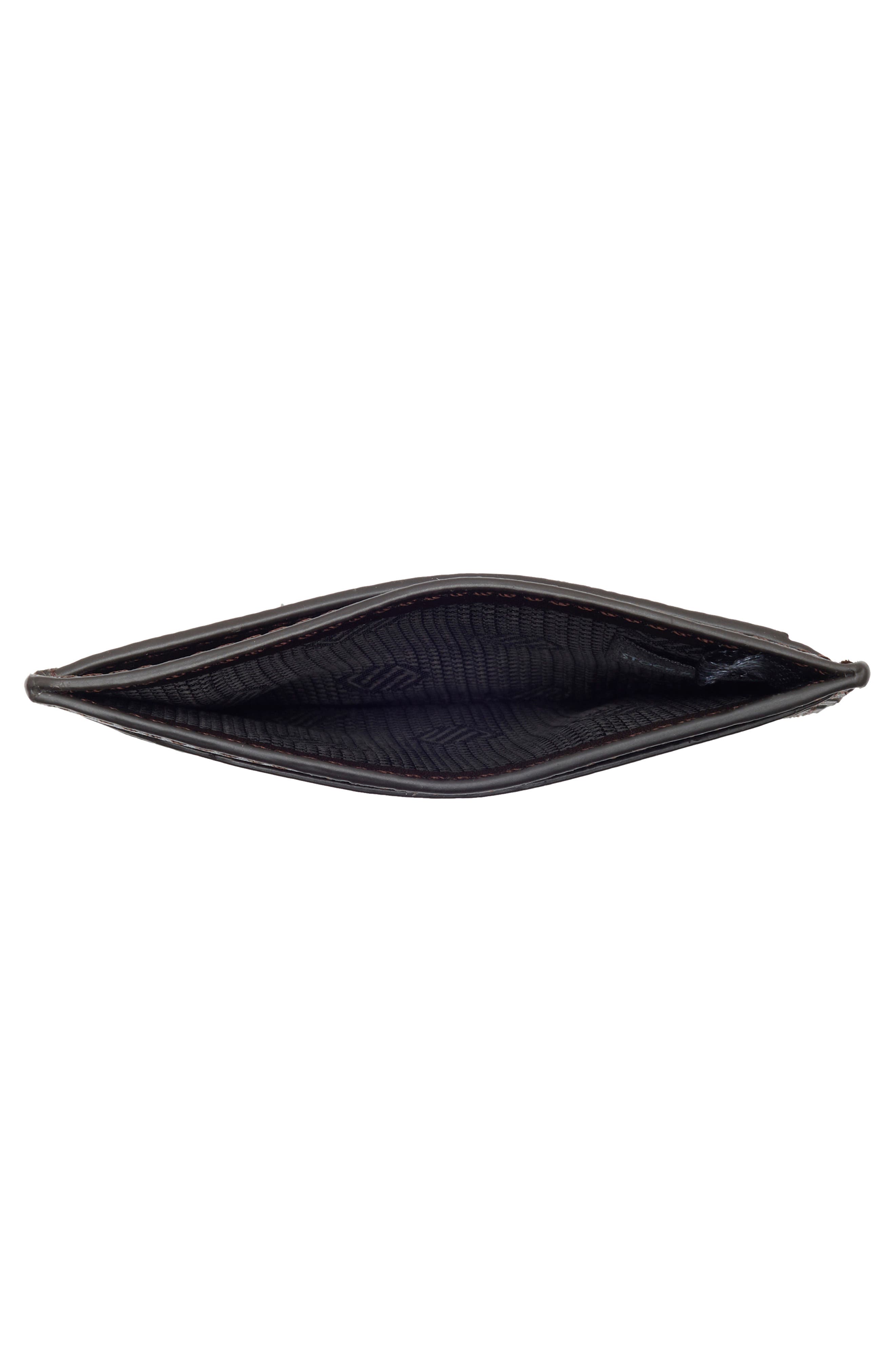 Pebbled Leather Card Case, Alternate, color, DARK BROWN