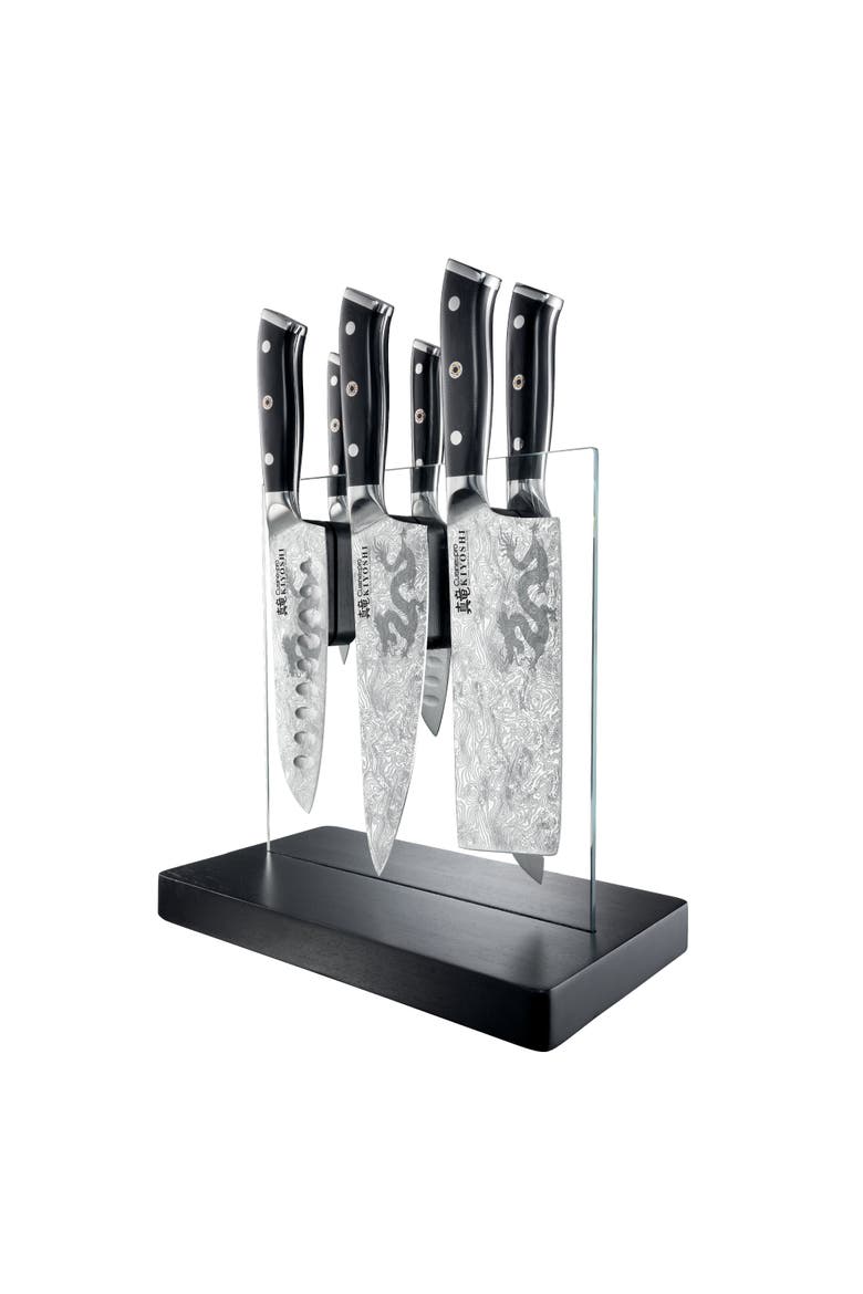 KIYOSHI® Kiyo 7-Piece Knife Block, Main, color, Silver