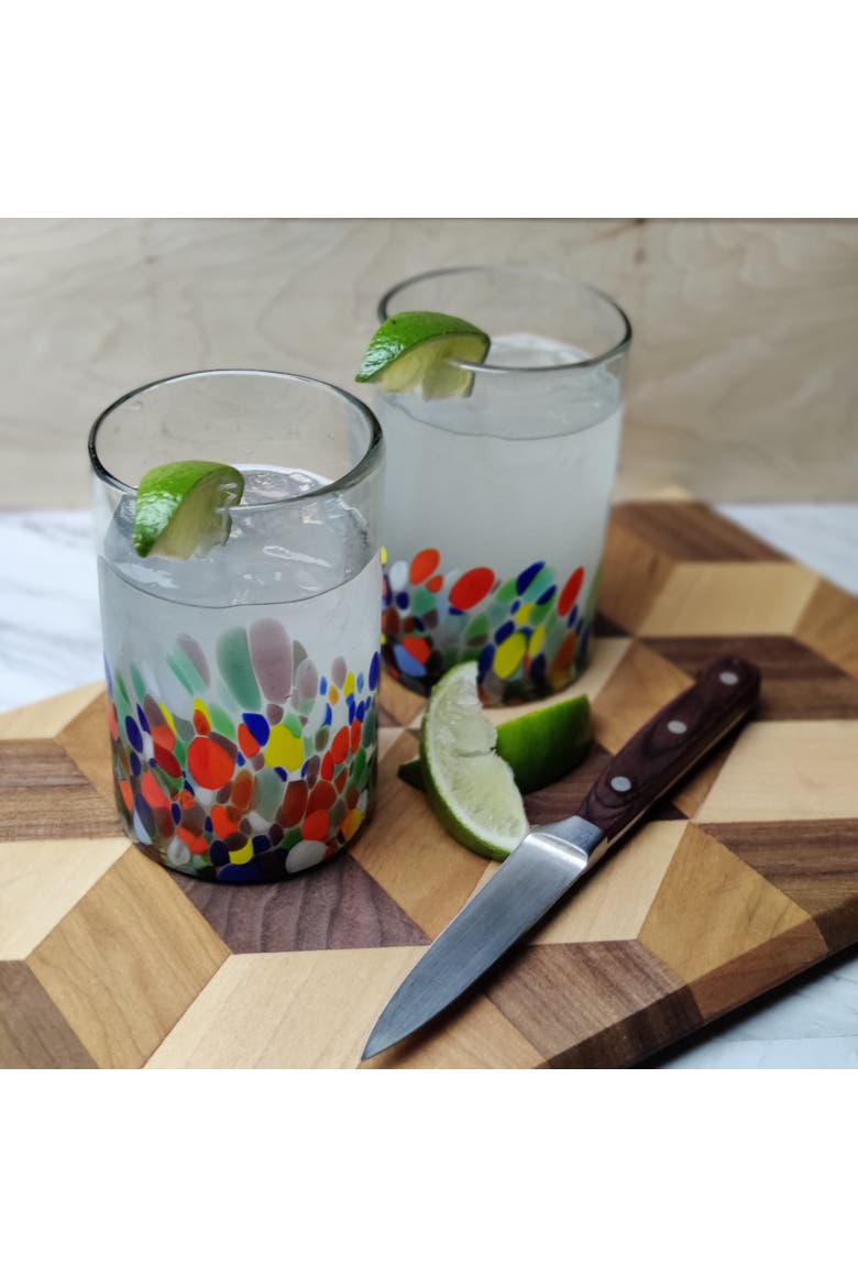 Confetti Carmen Design Drinking Glasses - Set of 6, Alternate, color, Confetti