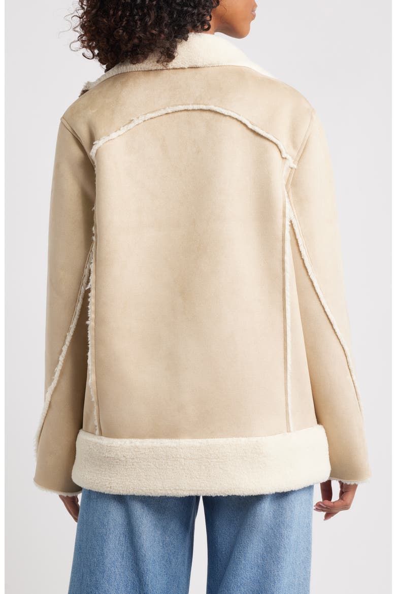 Avelie Luxefluff Faux Shearling Jacket, Alternate, color, SAND