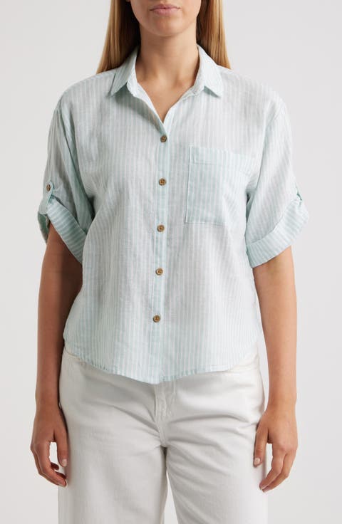 Mason Short Sleeve Stripe Button-Up Shirt