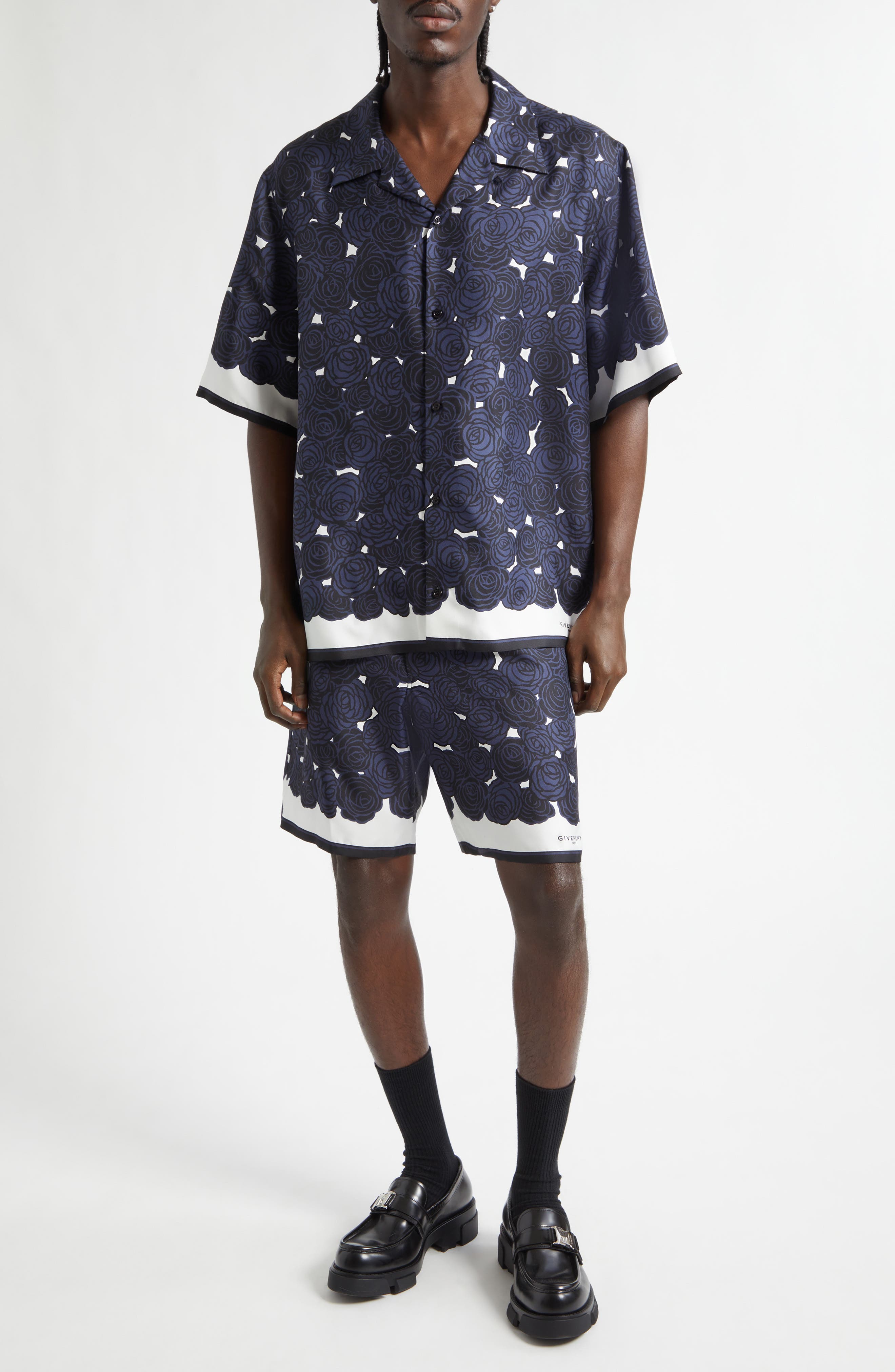 Floral Elastic Waist Silk Shorts - image 2