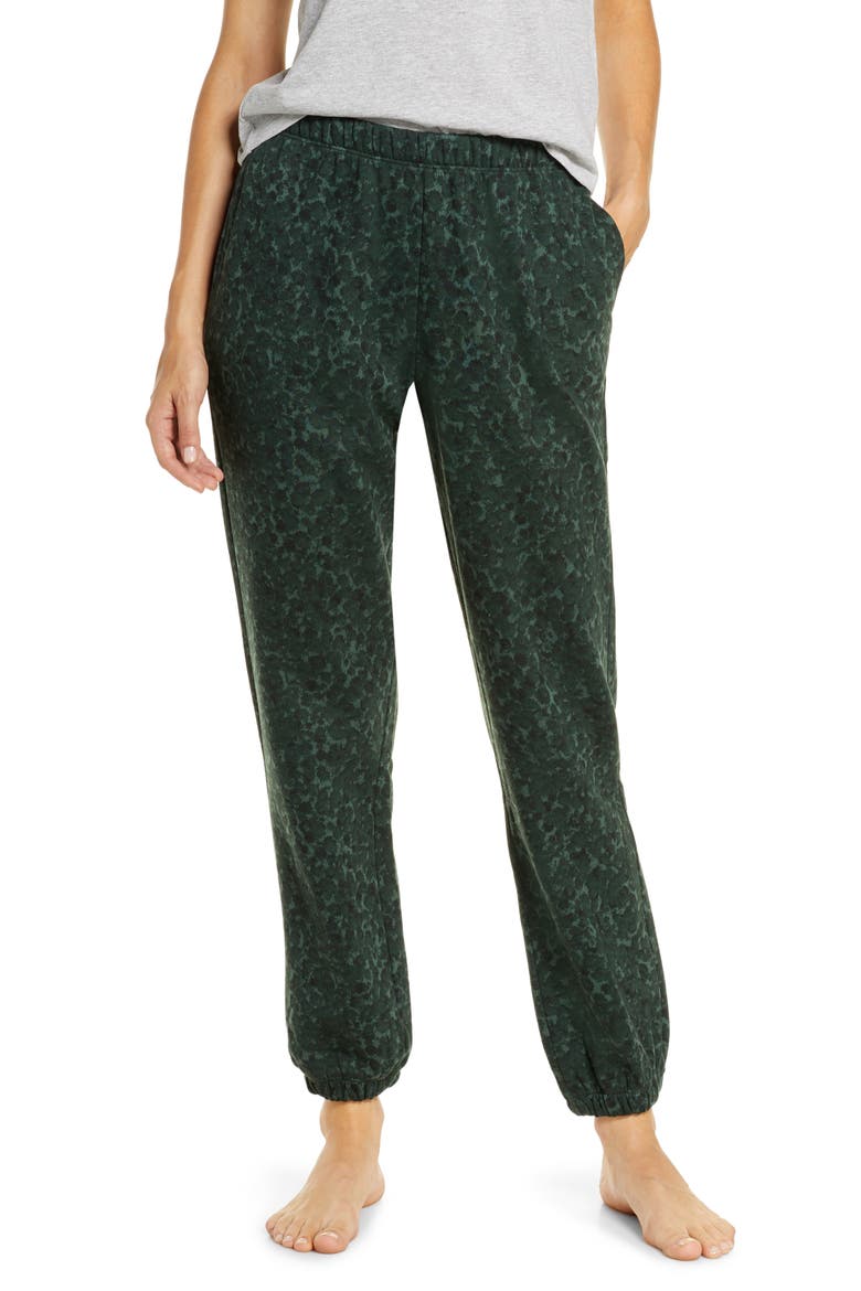 Cozy Lounge Jogger Pants, Main, color, EVERGREEN LEOPARD
