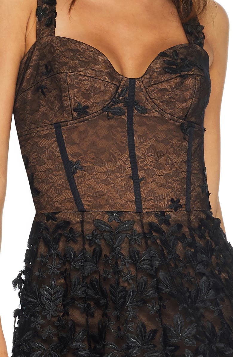 Dress the Population Anabel Sweetheart Bustier Lace Gown, Alternate, color, 