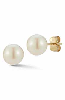 Ember Fine Jewelry 14K Gold Freshwater Pearl Stud Earrings