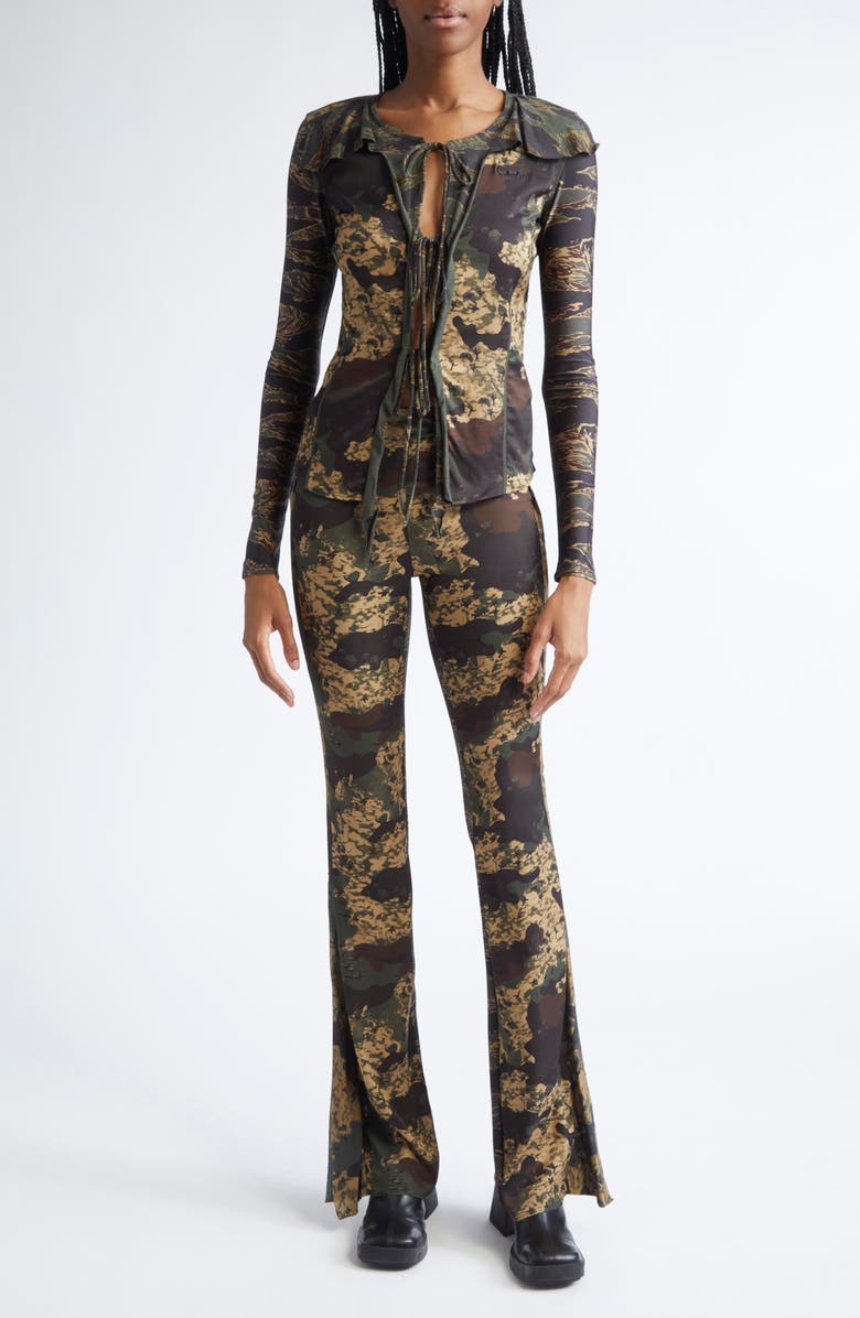 DIESEL<sup>®</sup> P-Affal Camo Flare Pants, Alternate, color, Olive/ Green