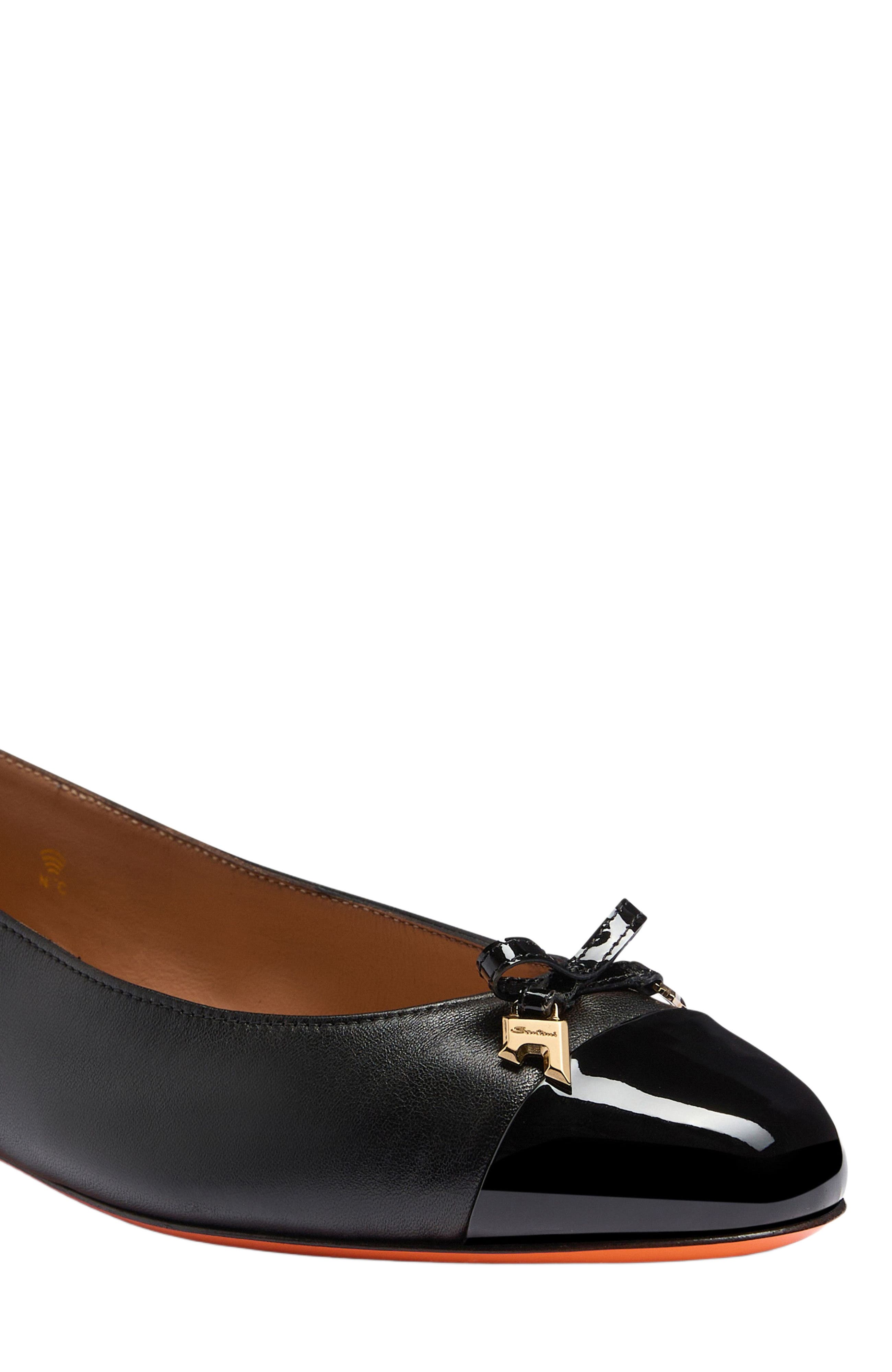 Santoni Women's ballet flat, Alternate, color, Black