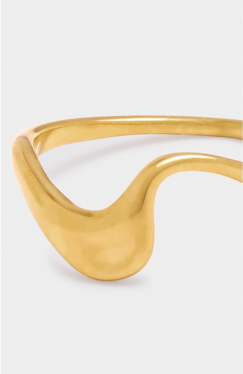 Katie Loxton Marina Wave Ring, Alternate, color, Gold Coated