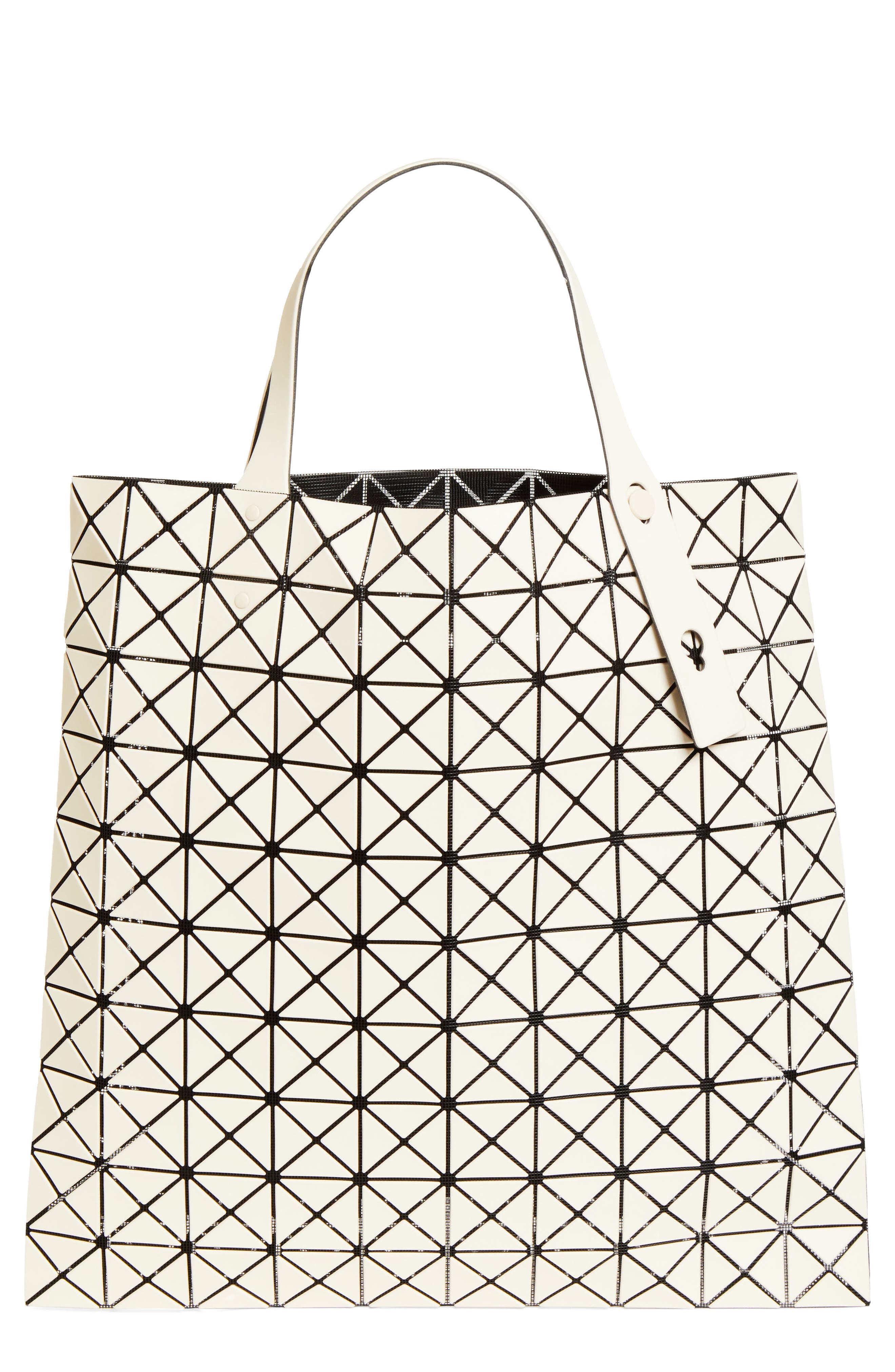 Bao Bao Issey Miyake Prism Frost Tote, Main, color, White Beige