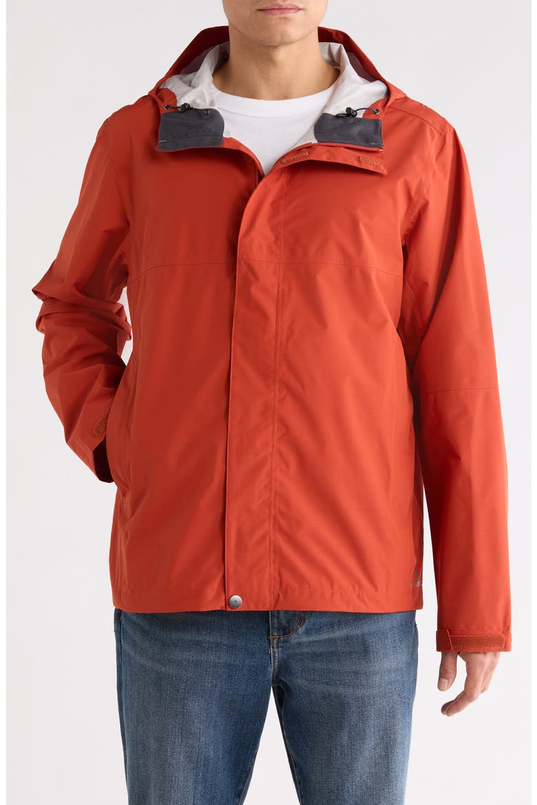 Seam Sealed Waterproof Windbreaker Jacket, Main, color, CLAY ORANGE