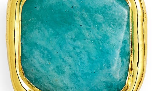 Karine Sultan Amazonite Drop Earrings In Gold