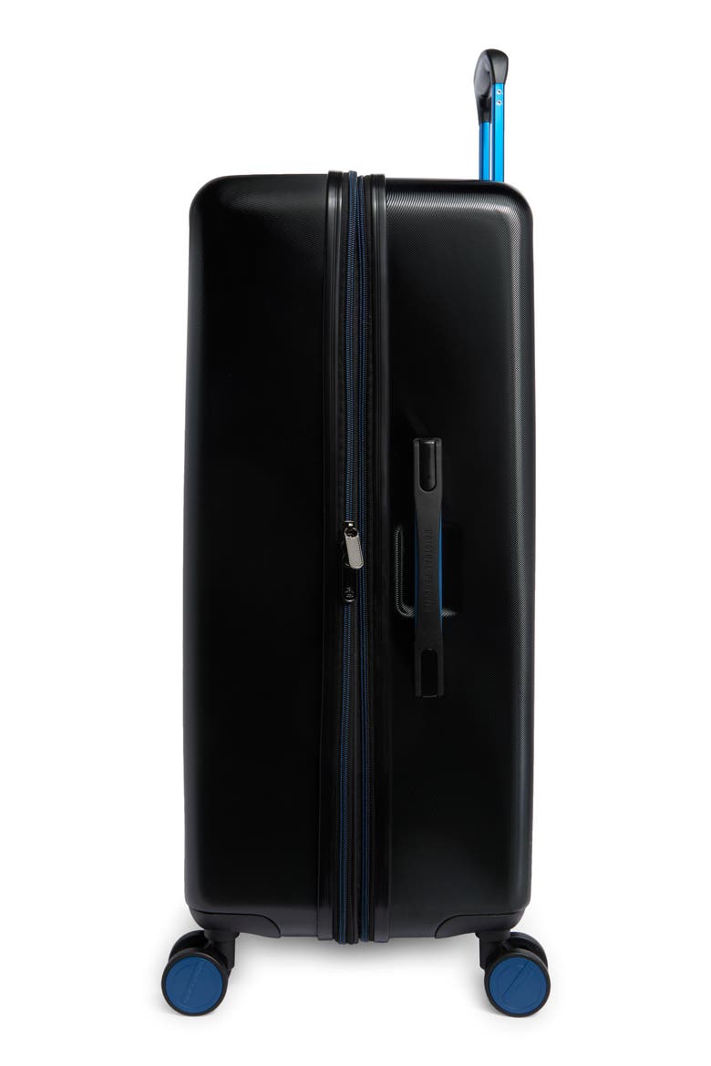 Harrison Hardside Checked Luggage, Alternate, color, BLACK / BLUE