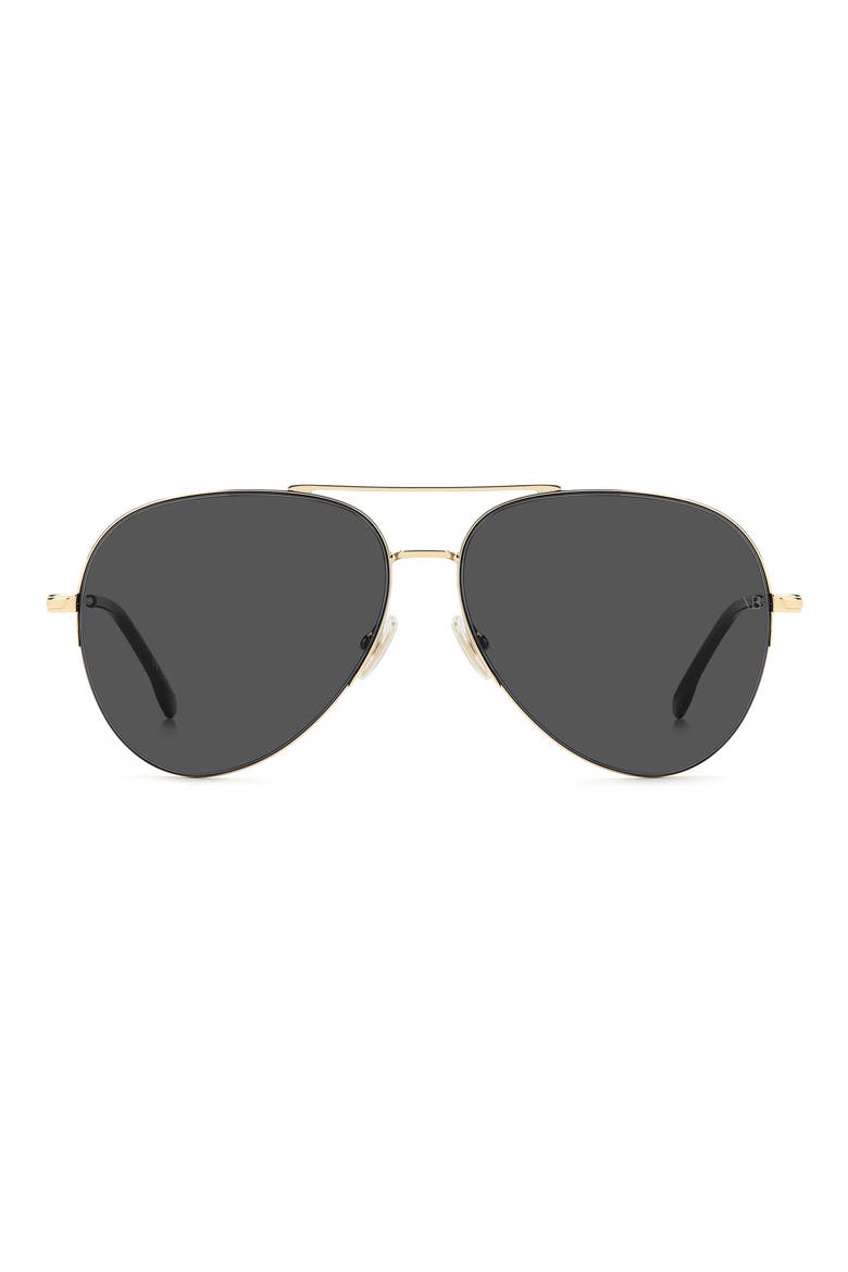 Pilot 62mm Aviator Sunglasses, Main, color, GOLD BLACK/ GREY