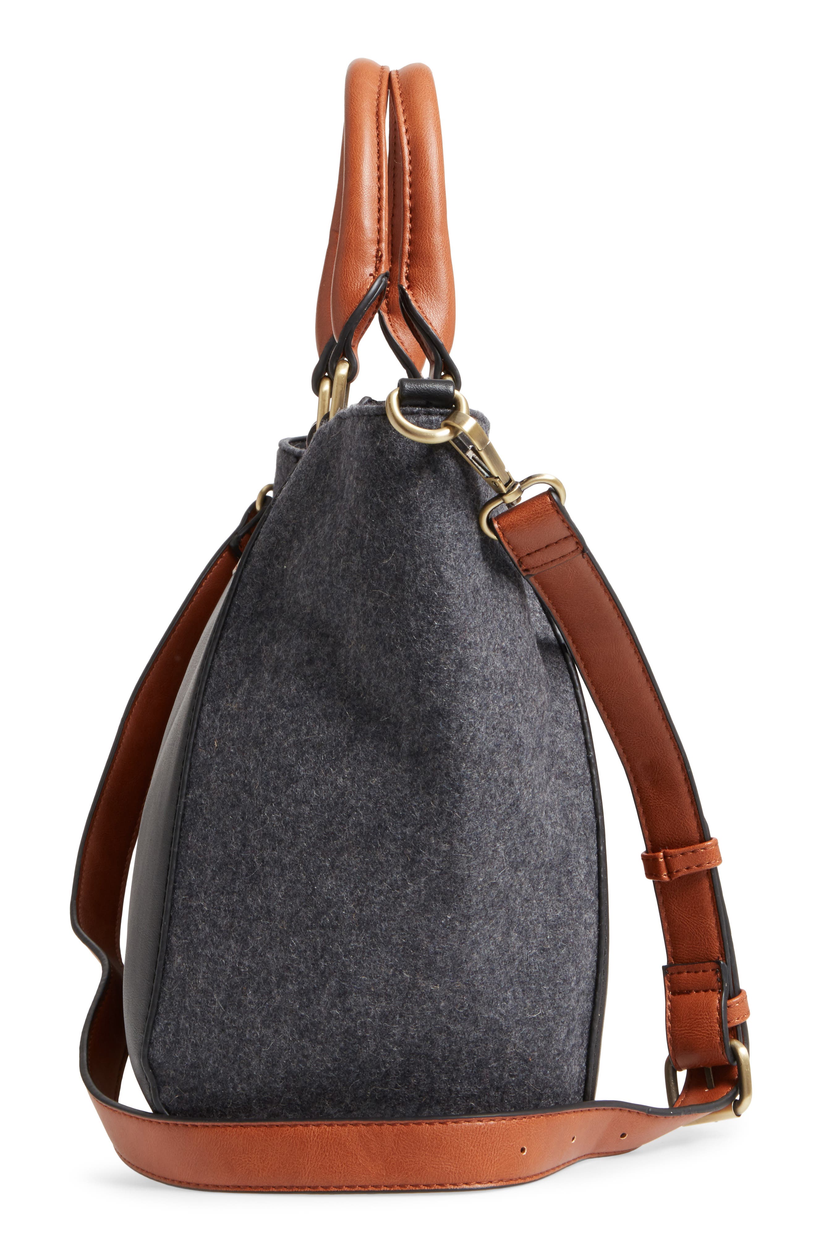 Sole Society 'Jensen' Mixed Media Tote, Alternate, color, 