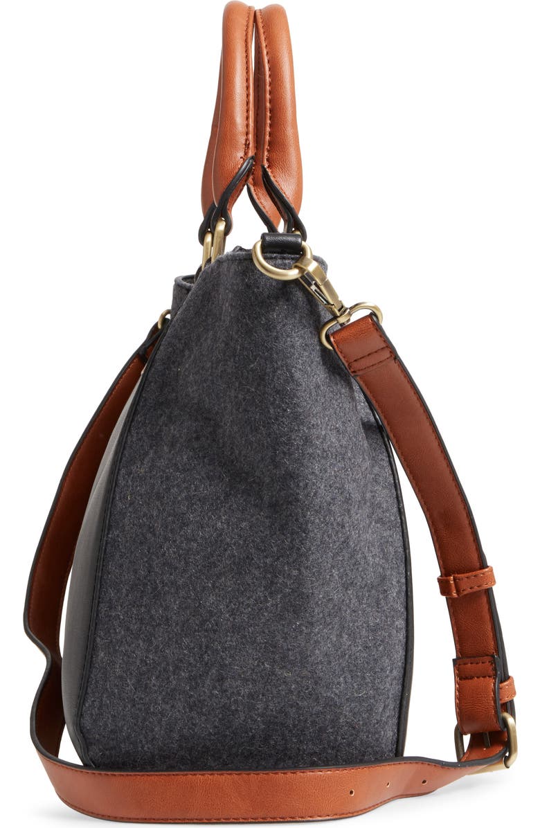 Sole Society 'Jensen' Mixed Media Tote, Alternate, color,