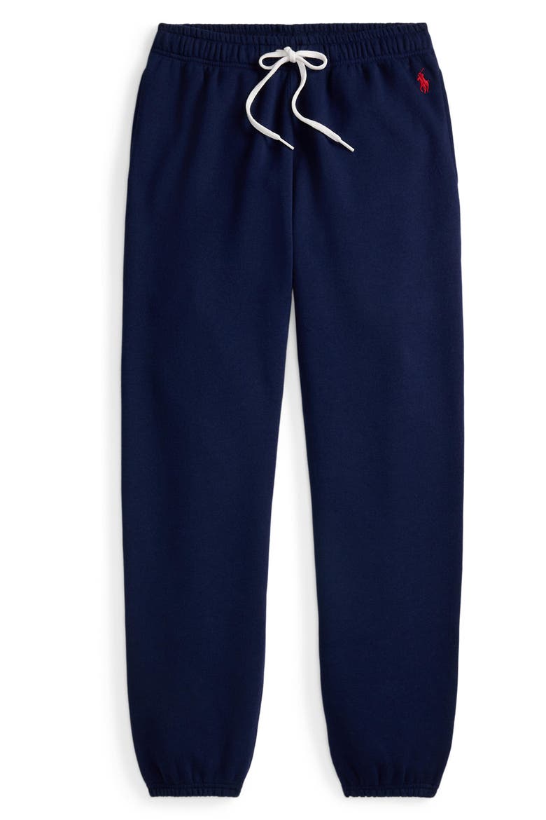 Cotton Blend Fleece Joggers, Alternate, color, NAVY