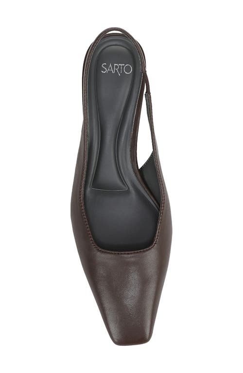 Sarto By Franco Sarto Raven Slingback Kitten Heel Pump In Brown