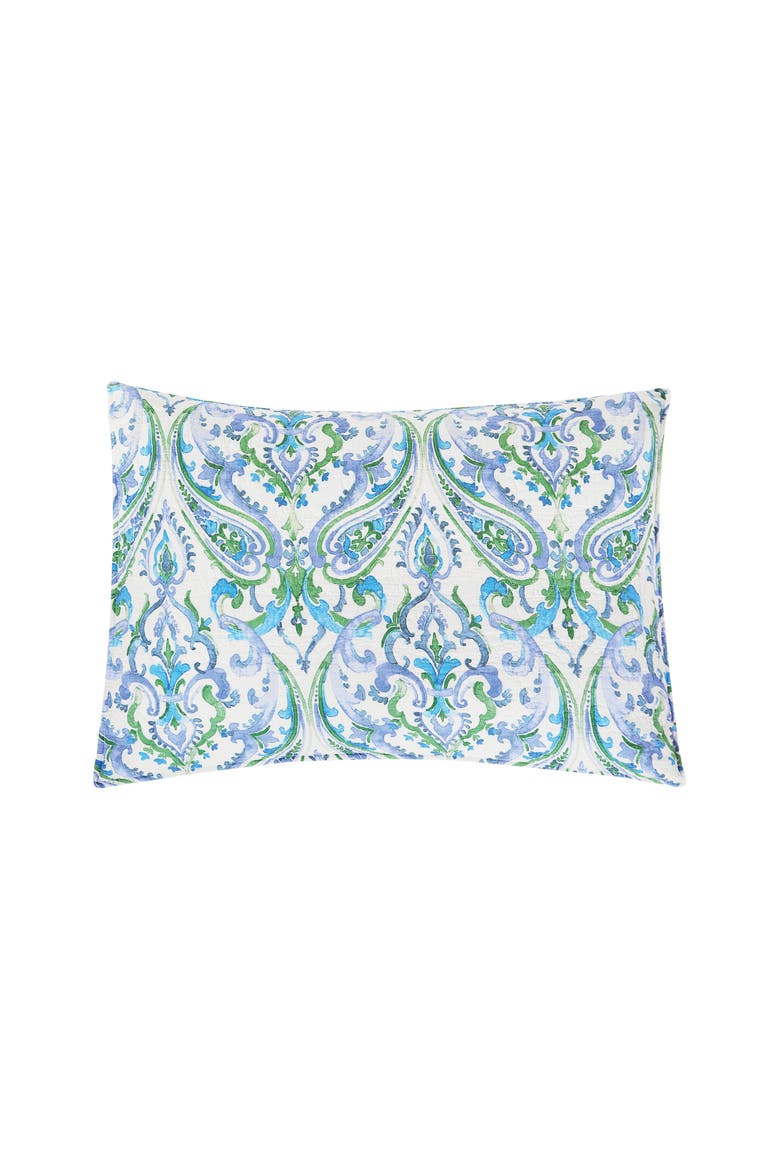 Juliet Damask Cotton Quilt Set - Reversible and Machine Washable, Alternate, color, Blue