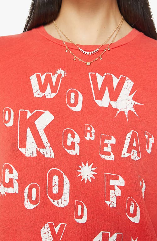 Mother The Sinful Short Sleeve Graphic T-shirt In Red