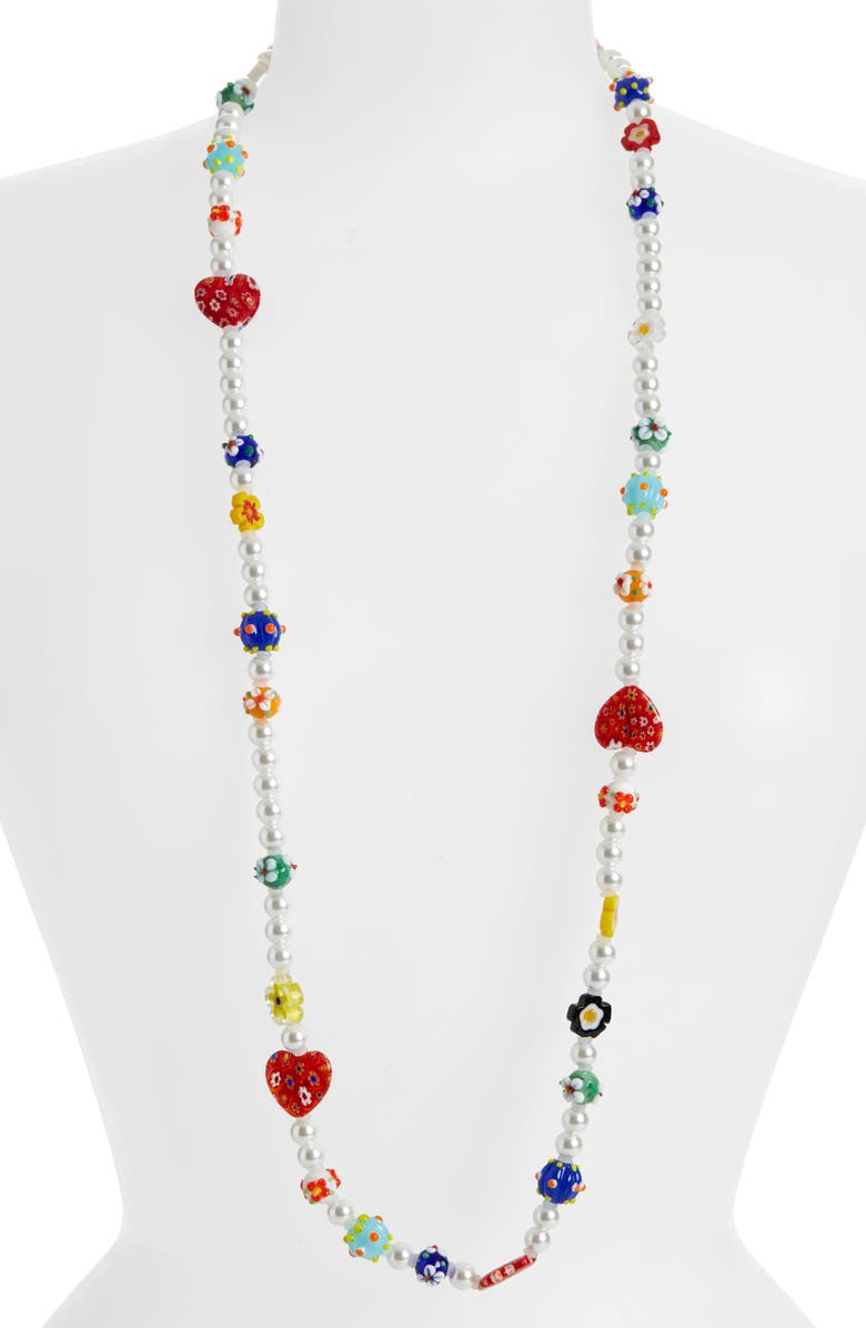 Lele Sadoughi Fiore Beaded Rope Necklace, Main, color, 