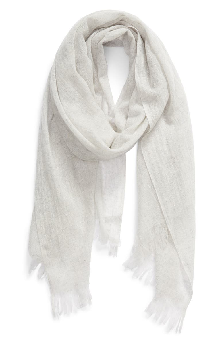 Nordstrom Heathered Cashmere Gauze Scarf, Alternate, color,