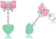 Chanteur Kids' Heart Bow Drop Earrings