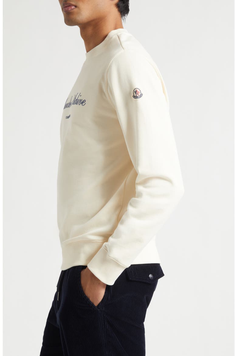 Cotton Blend Crewneck Sweatshirt, Alternate, color, IVORY